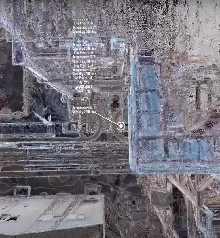 点群で表された工場のパイプライン